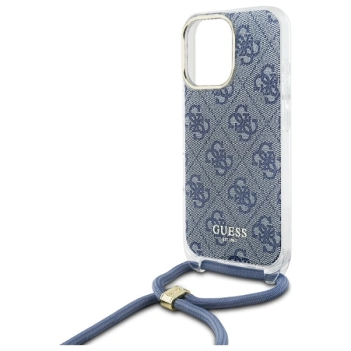Kup Etui Guess GUHCP16XHC4SEB Apple iPhone 16 Pro Max hardcase Crossbody Cord 4G Print modrý/blue - GUE4107 - {ean13} - Sklep Home Screen