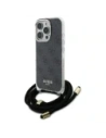 Guess GUHCP16XHC4SEK Apple iPhone 16 Pro Max Hardcase Crossbody Cord 4G Print schwarz