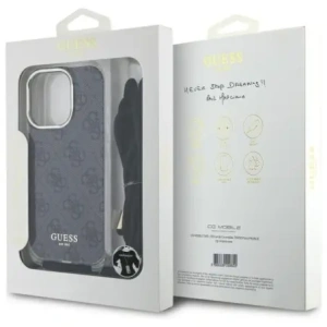 Kup Guess GUHCP16XHC4SEK Apple iPhone 16 Pro Max husă dură Crossbody Cord 4G Print negru - GUE4108 - {ean13} - Sklep Home Screen