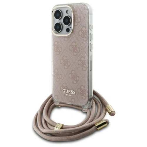 Kup Etui Guess GUHCP16XHC4SEP Apple iPhone 16 Pro Max hardcase Crossbody Cord 4G Print różowy/pink - GUE4109 - {ean13} - Sklep Home Screen