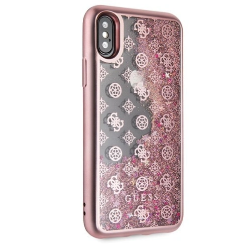 Kup Etui Guess GUHCPXPEOLGPI Apple iPhone X/XS růžový/pink hard case 4G Peony Liquid Glitter - GUE335PNK - {ean13} - Sklep Home Screen