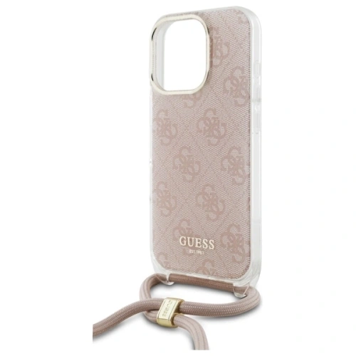 Kup Etui Guess GUHCP16XHC4SEP Apple iPhone 16 Pro Max hardcase Crossbody Cord 4G Print różowy/pink - GUE4109 - {ean13} - Sklep Home Screen