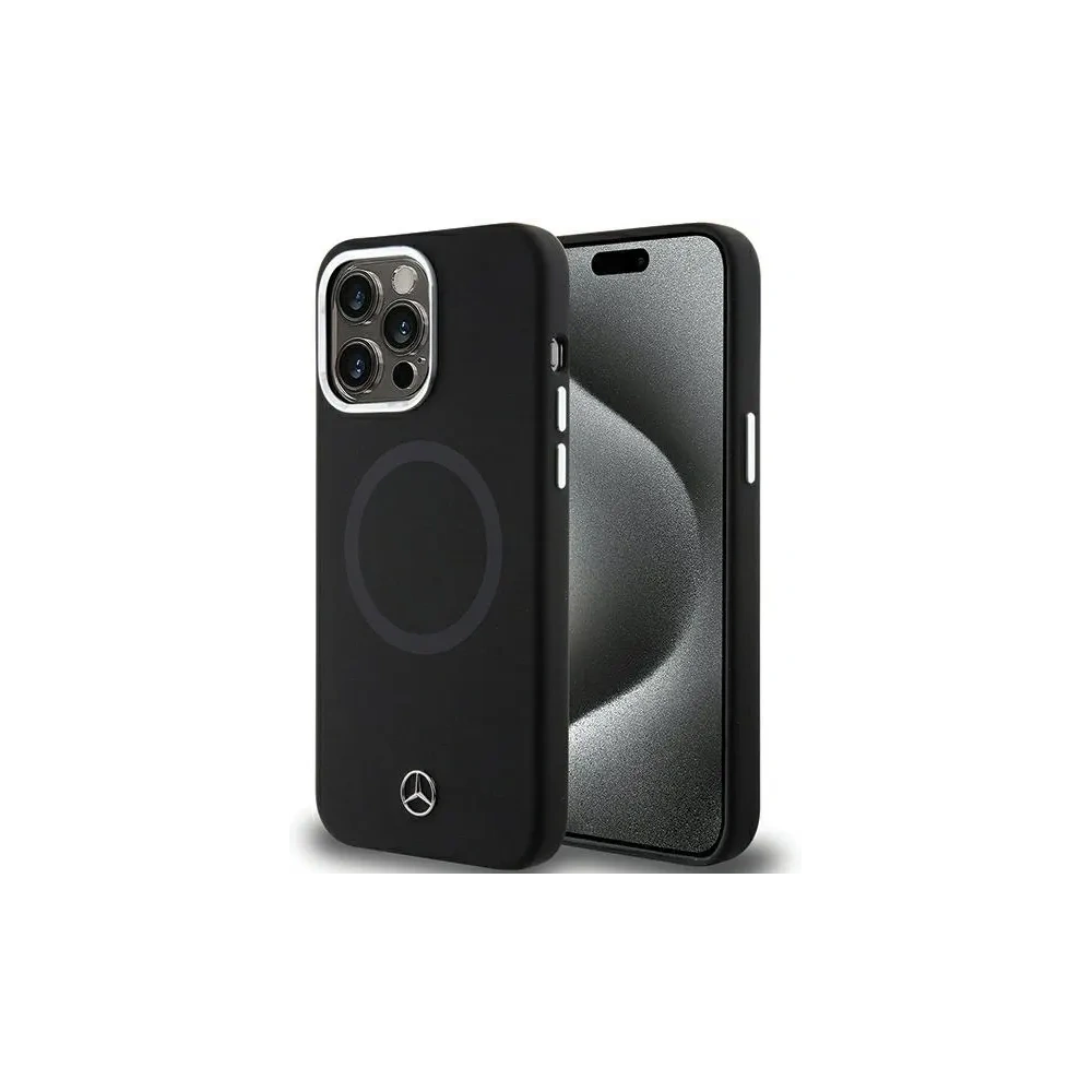 Etui Mercedes MEHMP15X23SCMK Apple iPhone 15 Pro Max hardcase Silicone Bicolor MagSafe czarny/black
