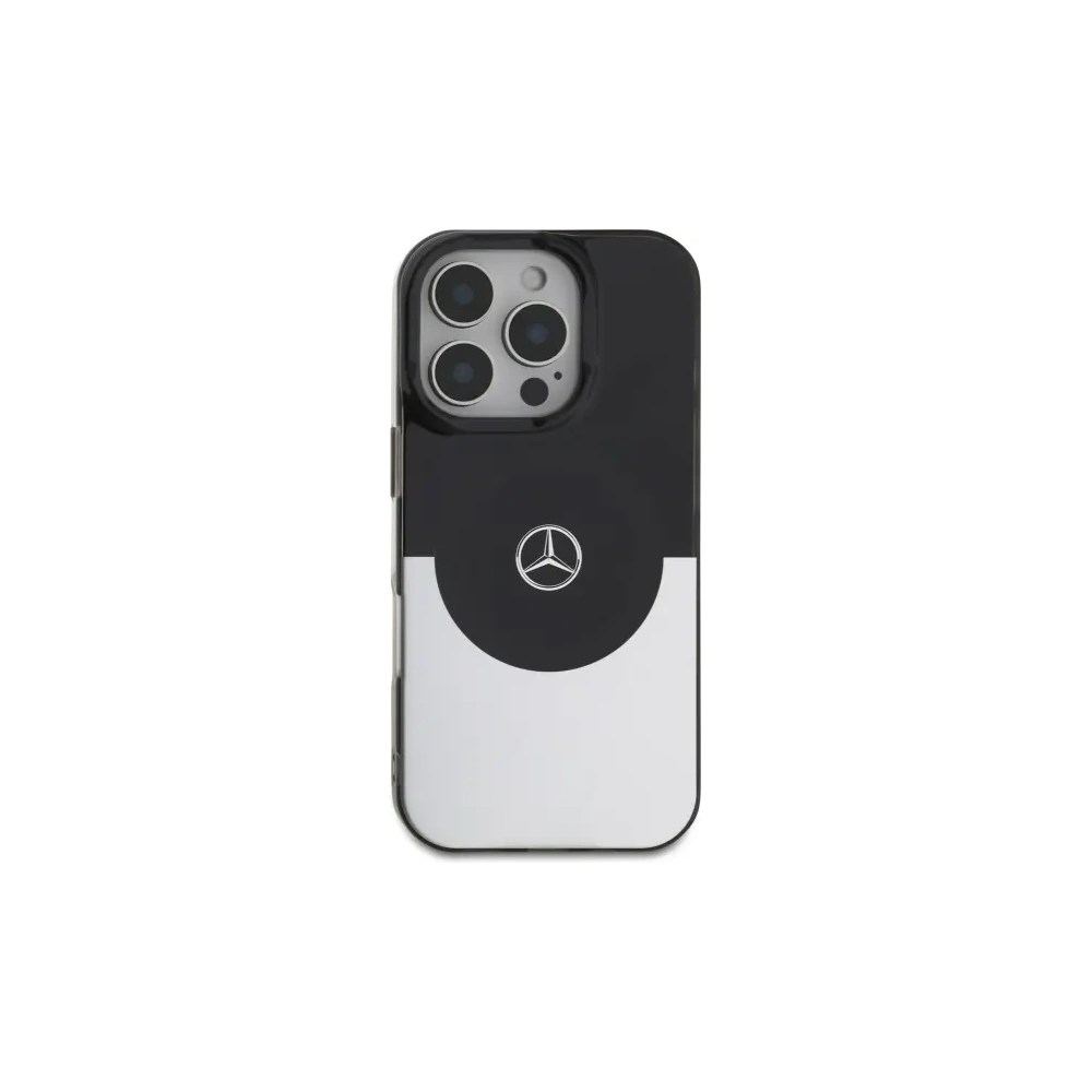 Etui Mercedes MEHMP16L23HBIGK Apple iPhone 16 Pro hardcase Double Layer BiColor MagSafe czarny srebrny/black silver
