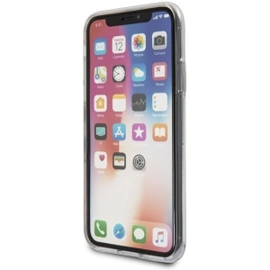 Guess GUHCPXROSTR iPhone X transparent hard case Flower Desire red rose