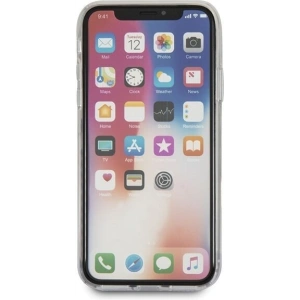 Guess GUHCPXROSTR iPhone X transparent hard case Flower Desire red rose