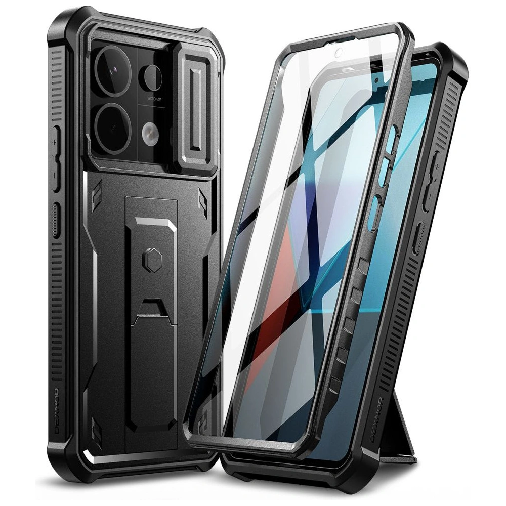 [OUTLET] Etui Tech-Protect Kevlar Cam+ Xiaomi Redmi Note 13 Pro 5G / POCO X6 5G Black