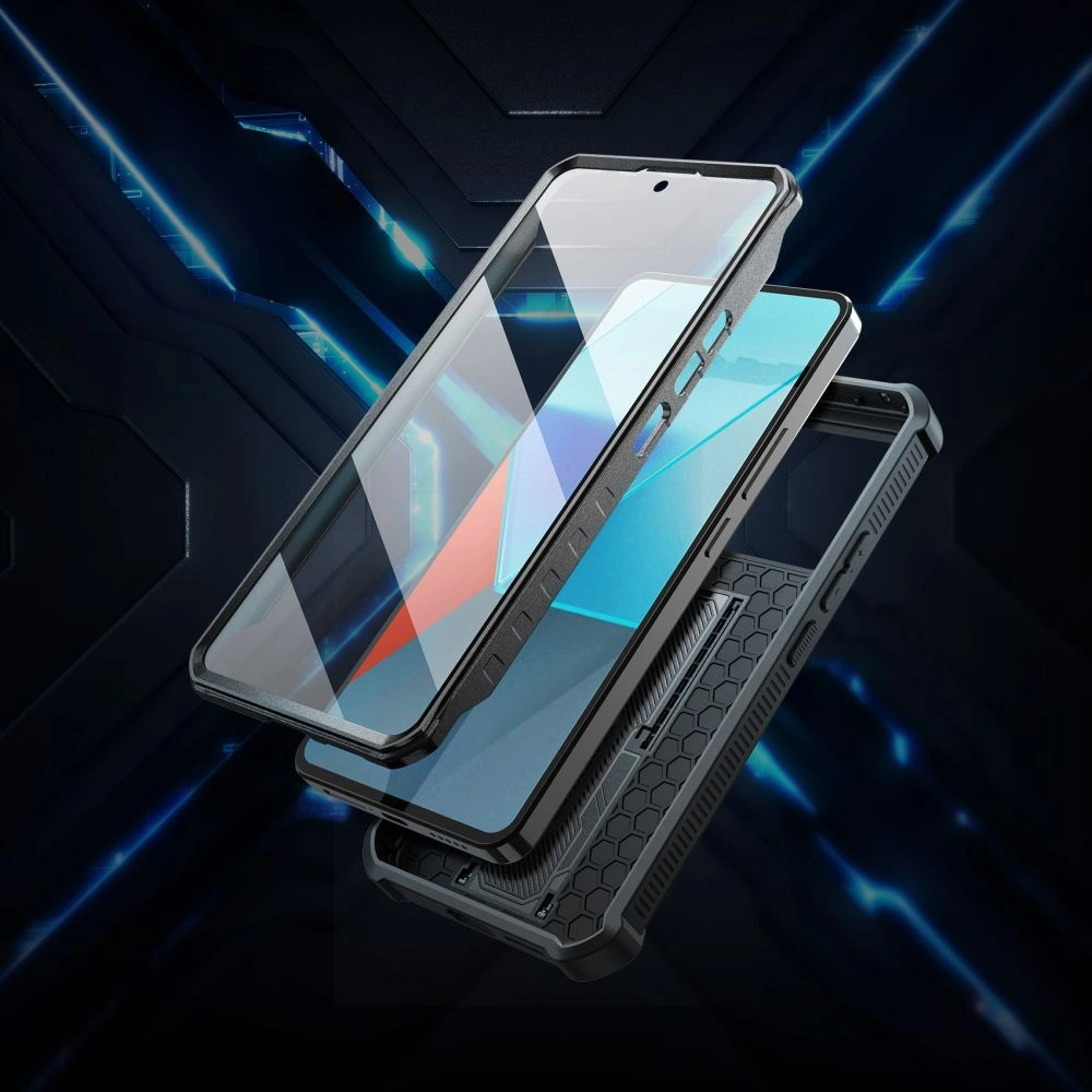 [OUTLET] Etui Tech-Protect Kevlar Cam+ Xiaomi Redmi Note 13 Pro 5G / POCO X6 5G Black