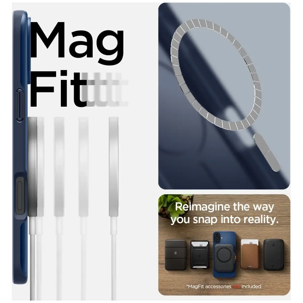 Etui Spigen Thin Fit Mag MagSafe Apple iPhone 16 Navy Blue