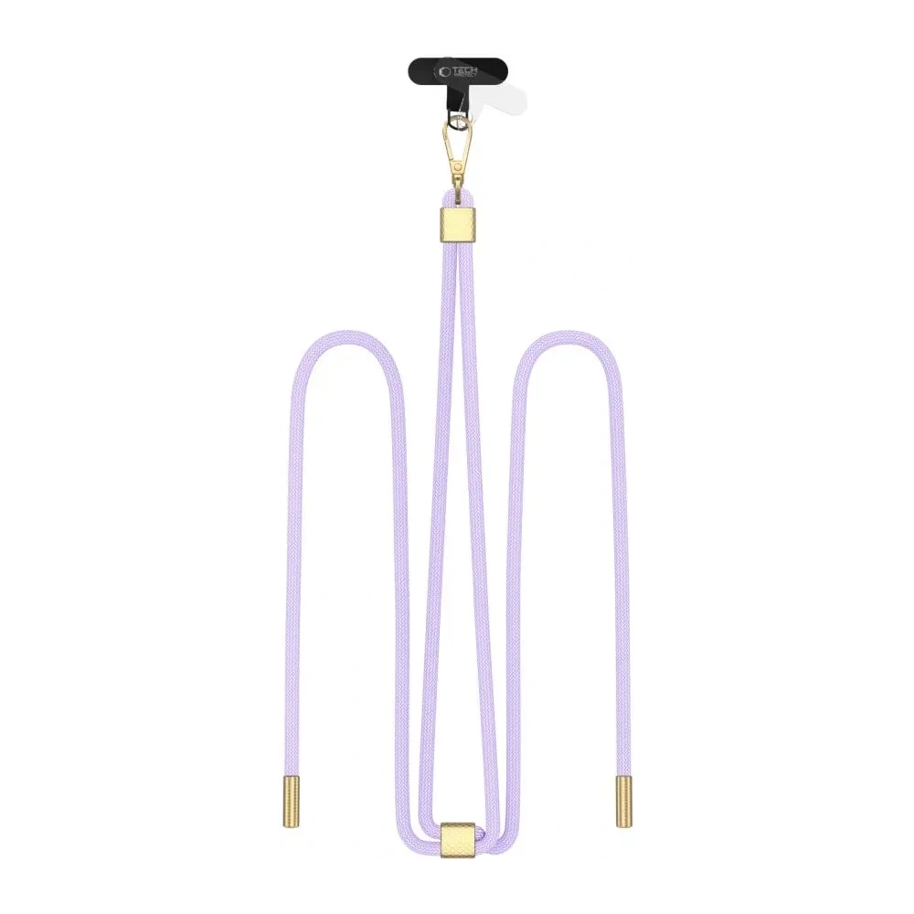 Smycz / pasek Tech-Protect C2S Rope Crossbody Strap Lavender/gold