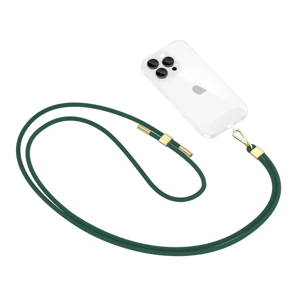 Smycz / pasek Tech-Protect C2S Rope Crossbody Strap Hunter Green/gold