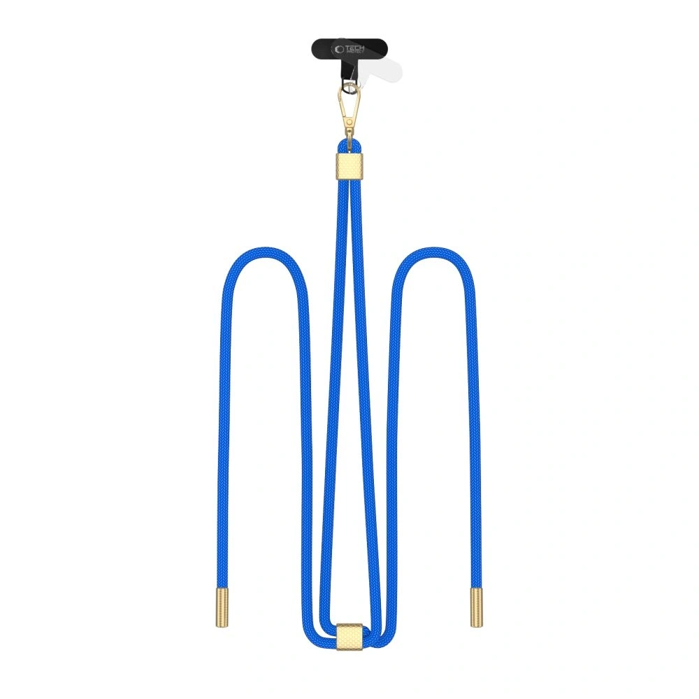 Smycz / pasek Tech-Protect C2S Rope Crossbody Strap Cobalt Blue/gold