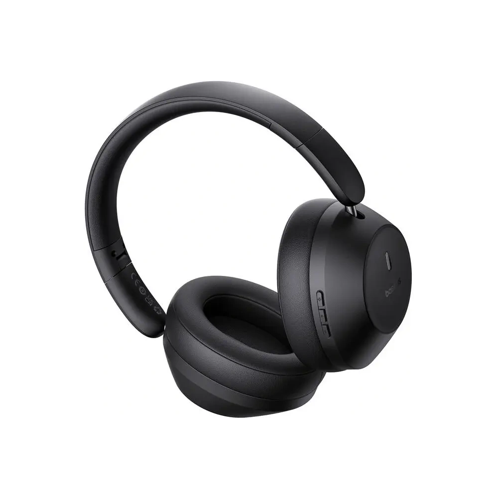 Bezprzewodowe słuchawki nauszne Baseus Bass 30 Max ENC Bluetooth 5.3 (czarny)