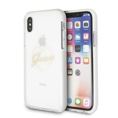 Kup Etui Guess GUHCPXSHGO Apple iPhone X/XS hardcase zlaté Heart ShockProof - GUE339GLD - {ean13} - Sklep Home Screen