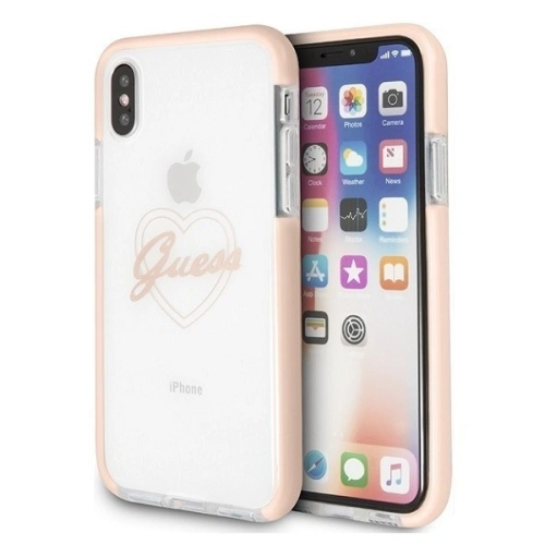 Kup Etui Guess GUHCPXSHPI Apple iPhone X/XS hardcase růžové srdce ShockProof - GUE340PNK - {ean13} - Sklep Home Screen