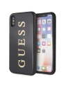 Etui Guess GUHCPXTGGGBK Apple iPhone X/XS černé/black tvrdé pouzdro Classic Double Layer Glitter