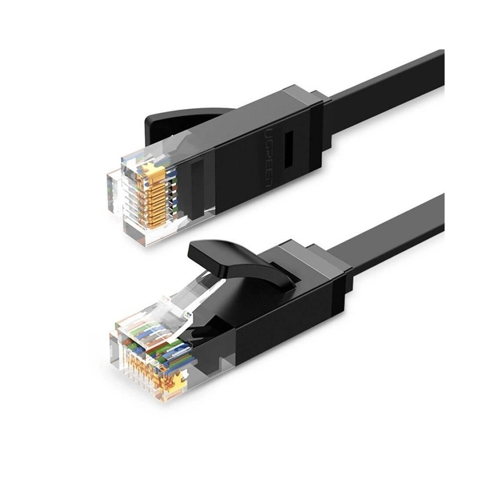 Płaski kabel sieciowy UGREEN Ethernet RJ45, Cat.6, UTP, 5m (czarny)