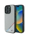 BMW BMHMP16L23PUPDG Apple iPhone 16 Pro kemény tok M Perforált Tricolor Line MagSafe szürke