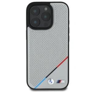 Buy BMW BMHMP16L23PUPDG Apple iPhone 16 Pro hardcase M Perforated Tricolor Line MagSafe grey - BMW694 - {ean13} - Home Screen Store Europe