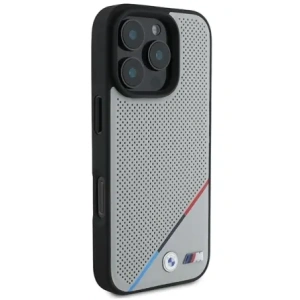 Kup Etui BMW BMHMP16L23PUPDG Apple iPhone 16 Pro hardcase M Perforated Tricolor Line MagSafe šedá/grey - BMW694 - {ean13} - Sklep Home Screen