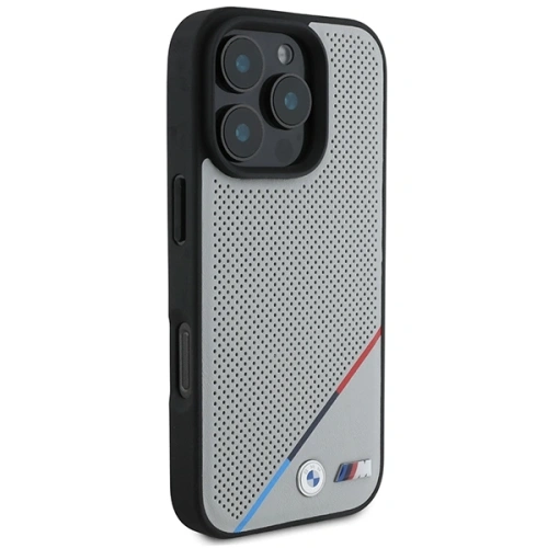 Kup BMW BMHMP16L23PUPDG Apple iPhone 16 Pro kemény tok M Perforált Tricolor Line MagSafe szürke - BMW694 - {ean13} - Sklep Home Screen