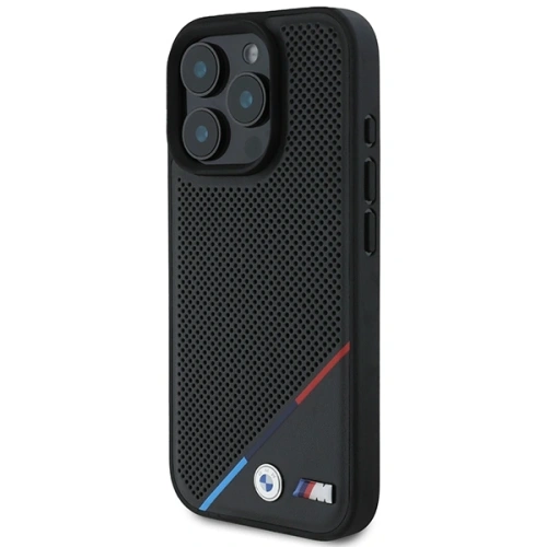 Kup BMW BMHMP16L23PUPDK Apple iPhone 16 Pro keménytok M Perforált Trikolor Csík MagSafe fekete - BMW695 - {ean13} - Sklep Home Screen