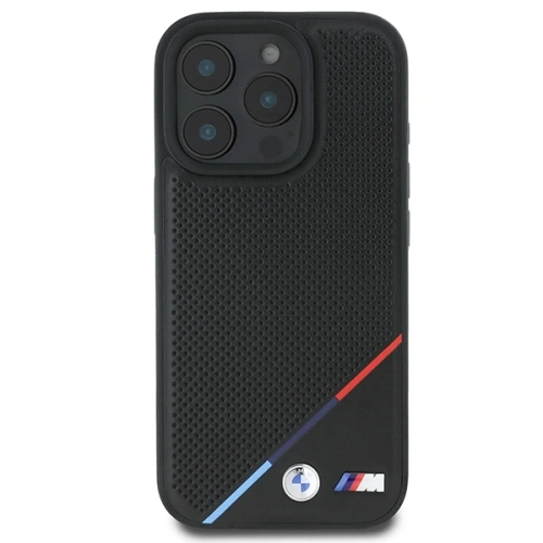 Kup BMW BMHMP16L23PUPDK Apple iPhone 16 Pro keménytok M Perforált Trikolor Csík MagSafe fekete - BMW695 - {ean13} - Sklep Home Screen