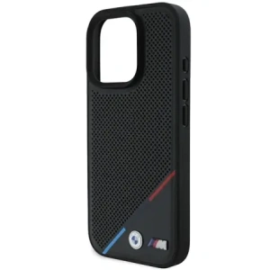 Buy BMW BMHMP16L23PUPDK Apple iPhone 16 Pro hardcase M Perforated Tricolor Line MagSafe black - BMW695 - {ean13} - Home Screen Store Europe