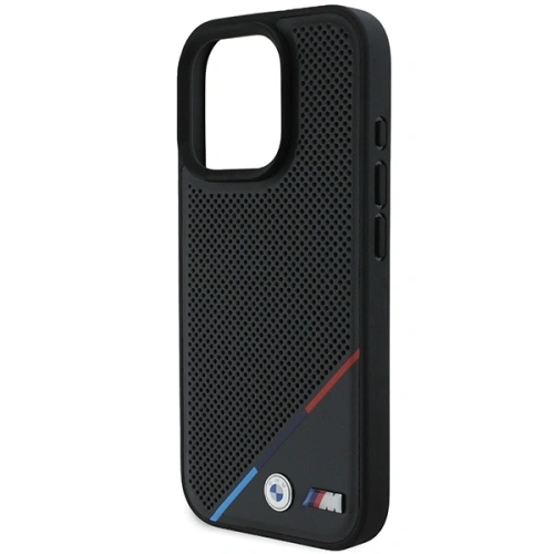 Kup BMW BMHMP16L23PUPDK Apple iPhone 16 Pro keménytok M Perforált Trikolor Csík MagSafe fekete - BMW695 - {ean13} - Sklep Home Screen