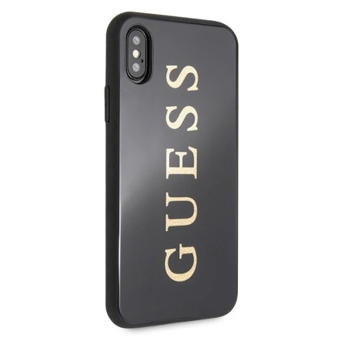 Kup Guess Apple Tasche GUHCPXTGGGBK iPhone X/XS schwarz/schwarz Hartschale Classic Double Layer Glitter - GUE341BLK - {ean13} - Sklep Home Screen