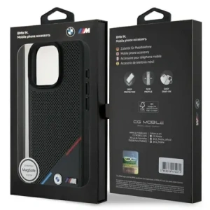 Kup Etui BMW BMHMP16L23PUPDK Apple iPhone 16 Pro hardcase M Perforated Tricolor Line MagSafe černý/black - BMW695 - {ean13} - Sklep Home Screen