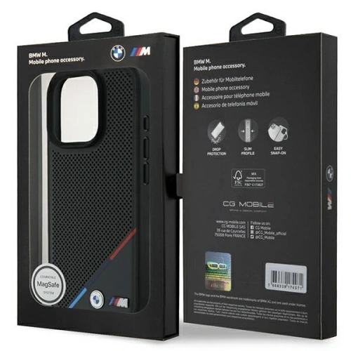 Kup BMW BMHMP16L23PUPDK Apple iPhone 16 Pro keménytok M Perforált Trikolor Csík MagSafe fekete - BMW695 - {ean13} - Sklep Home Screen