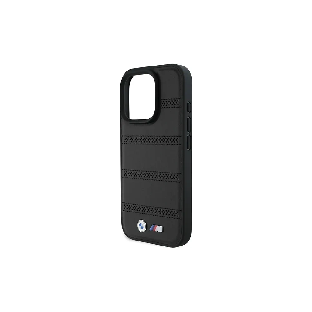 Etui BMW BMHMP16L23PUSPK Apple iPhone 16 Pro hardcase M Perforated And Stitched Line MagSafe czarny/black
