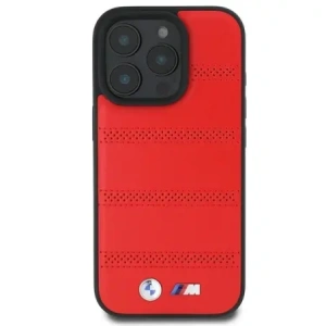 Buy BMW BMHMP16L23PUSPR Apple iPhone 16 Pro hardcase M Perforated And Stitched Line MagSafe red - BMW697 - {ean13} - Home Screen Store Europe
