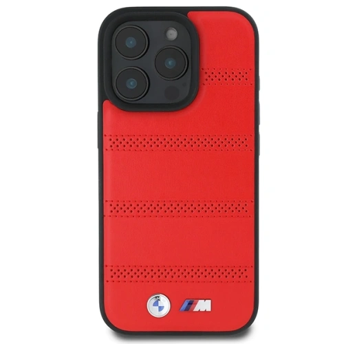 Kup Etui BMW BMHMP16L23PUSPR Apple iPhone 16 Pro hardcase M Perforated And Stitched Line MagSafe červený/red - BMW697 - {ean13} - Sklep Home Screen