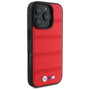 Kup Etui BMW BMHMP16L23PUSPR Apple iPhone 16 Pro hardcase M Perforated And Stitched Line MagSafe červený/red - BMW697 - {ean13} - Sklep Home Screen