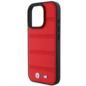 Buy BMW BMHMP16L23PUSPR Apple iPhone 16 Pro hardcase M Perforated And Stitched Line MagSafe red - BMW697 - {ean13} - Home Screen Store Europe