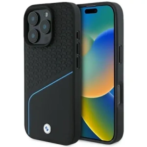 Kup Etui BMW BMHMP16L23RDCLK Apple iPhone 16 Pro hardcase Sign Leather Textured And Line MagSafe černý/black - BMW698 - {ean13} - Sklep Home Screen