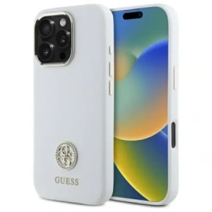Kup Etui Guess GUHCP16XM4DGPH Apple iPhone 16 Pro Max hardcase silikonové logo strass 4G bílý/white - GUE4111 - {ean13} - Sklep Home Screen