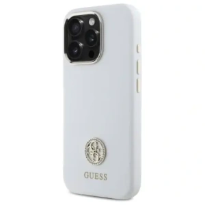 Kup Guess GUHCP16XM4DGPH Apple iPhone 16 Pro Max husă din silicon cu logo Strass 4G albă - GUE4111 - {ean13} - Sklep Home Screen