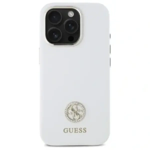 Kup Guess GUHCP16XM4DGPH Apple iPhone 16 Pro Max husă din silicon cu logo Strass 4G albă - GUE4111 - {ean13} - Sklep Home Screen