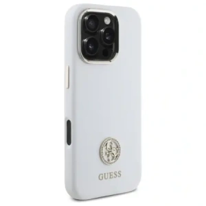 Kup Guess GUHCP16XM4DGPH Apple iPhone 16 Pro Max keménytok Szilikon Logó Strass 4G fehér - GUE4111 - {ean13} - Sklep Home Screen