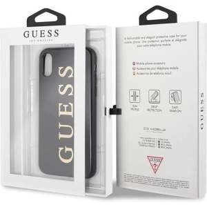 Etui Guess GUHCPXTGGGBK Apple iPhone X/XS czarny/black hard case Classic Double Layer Glitter