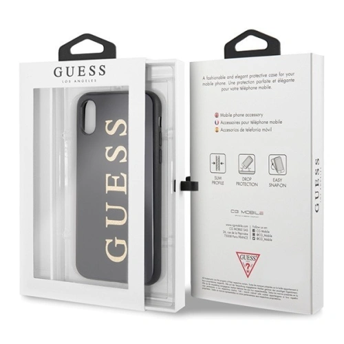 Kup Guess Apple Tasche GUHCPXTGGGBK iPhone X/XS schwarz/schwarz Hartschale Classic Double Layer Glitter - GUE341BLK - {ean13} - Sklep Home Screen