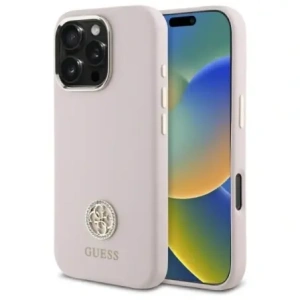 Kup Etui Guess GUHCP16XM4DGPP Apple iPhone 16 Pro Max hardcase Silicone Logo Strass 4G jasnoróżowy/pink - GUE4112 - {ean13} - Sklep Home Screen