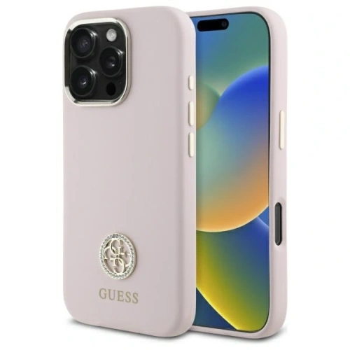 Kup Guess GUHCP16XM4DGPP Apple iPhone 16 Pro Max hardcase Silicon Logo Strass 4G roz - GUE4112 - {ean13} - Sklep Home Screen