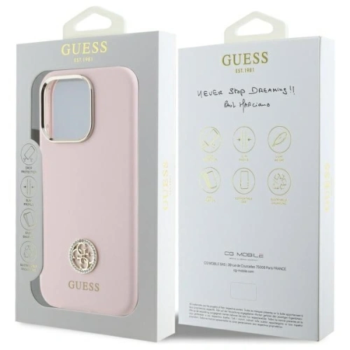Kup Guess GUHCP16XM4DGPP Apple iPhone 16 Pro Max hardcase Silicon Logo Strass 4G roz - GUE4112 - {ean13} - Sklep Home Screen