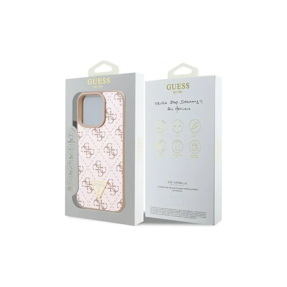 Etui Guess GUHCP16XPG4GPH Apple iPhone 16 Pro Max hardcase New 4G Triangle biały/white