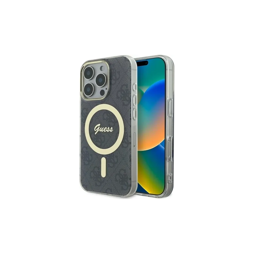 Etui Guess GUHMP16LH4STK Apple iPhone 16 Pro hardcase IML 4G MagSafe czarny/black
