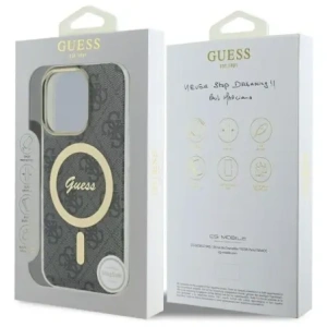 Buy Guess GUHMP16LH4STK Apple iPhone 16 Pro hardcase IML 4G MagSafe black - GUE4115 - {ean13} - Home Screen Store Europe